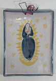 Vintage Maja Mexico Hand Painted Mary and Baby Jesus Themed Rectangular Shaped Glazed Pottery Wall Plate