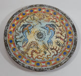 Ancient Greek Mythical Dolphin Creatures Pottery Plate Hand Made Museum Copy