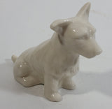 Vintage 1965-1980 Belleek Ireland Scottish West Highland Terrier Porcelain White Dog Figurine