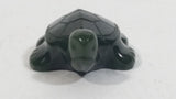 Rare Vintage Canadian Dark Green Jade Carved Miniature Tiny Small Tortoise Turtle Animal Figure