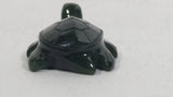 Rare Vintage Canadian Dark Green Jade Carved Miniature Tiny Small Tortoise Turtle Animal Figure