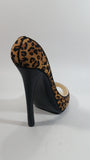 Wild Eye Designs High Heel Stiletto Leopard Print Fabric Covered Ceramic Shoe Shaped Wine Bottle Holder