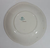 Beautiful 1954 Johnson Bros. Hand Painted Victorian Pattern Light Green with Pink, Purple, Blue Flowers Fine China Serving Platter - Signed J. Greenhow Pattern 1