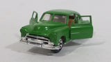 Vintage ERTL Replica '51' Chevrolet Flat Green Die Cast Toy Classic Car Vehicle with Opening Doors