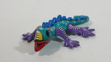 Colorfully Hand Painted Ceramic Lizard Gecko Ornament Folk Art