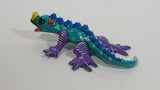 Colorfully Hand Painted Ceramic Lizard Gecko Ornament Folk Art