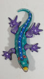 Colorfully Hand Painted Ceramic Lizard Gecko Ornament Folk Art