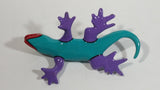 Colorfully Hand Painted Ceramic Lizard Gecko Ornament Folk Art
