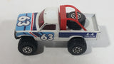 1986 Matchbox Open Back Truck 4x4 #63 White Die Cast Toy Car Vehicle Made in Macau