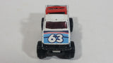 1986 Matchbox Open Back Truck 4x4 #63 White Die Cast Toy Car Vehicle Made in Macau