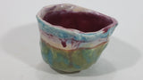 Uniquely Shaped Colorfully Hand Painted Hand Made Pottery Bowl