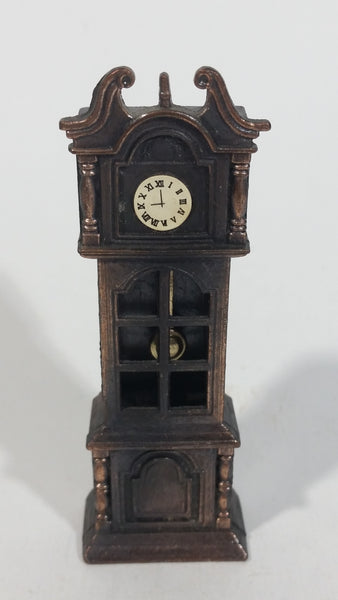 Vintage Miniature Grandfather Clock Metal Pencil Sharpener Doll House Furniture Size