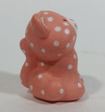 Vintage 1982 A.G.C. Strawberry Shortcake White Spotted Pink Kitty Cat Hard Rubber Toy Figure