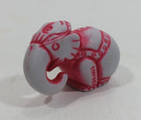 1998 Kinder Surprise K98n105 Circus Elephant Circus Clown Grey and Red Soapstone Style Toy Figurine