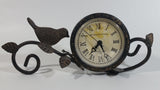 The Dublin Clock Company Sparrow Song Bird Decorative Metal Mantle Desk Clock