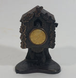 Vintage Miniature Cuckoo Clock Metal Pencil Sharpener Doll House Furniture Size with Moving Parts