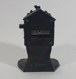 Vintage Miniature Cuckoo Clock Metal Pencil Sharpener Doll House Furniture Size with Moving Parts