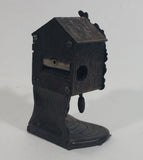 Vintage Miniature Cuckoo Clock Metal Pencil Sharpener Doll House Furniture Size with Moving Parts
