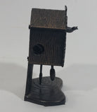 Vintage Miniature Cuckoo Clock Metal Pencil Sharpener Doll House Furniture Size with Moving Parts