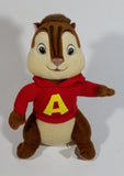 Alvin and The Chipmunks "Alvin" 8 1/2" Red Hooded Cartoon Character Stuffed Animal Plush