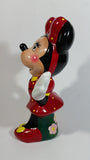 Vintage 1989 Walt Disney Minnie Mouse Waving Cartoon Character 9" Tall Hand Painted Ceramic Ornament Signed and Dated