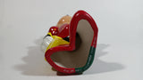 Vintage 1989 Walt Disney Minnie Mouse Waving Cartoon Character 9" Tall Hand Painted Ceramic Ornament Signed and Dated