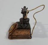 Vintage Miniature Rotary Telephone Phone Metal Pencil Sharpener Doll House Furniture Size