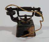Vintage Miniature Rotary Telephone Phone Metal Pencil Sharpener Doll House Furniture Size