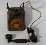 Vintage Miniature Rotary Telephone Phone Metal Pencil Sharpener Doll House Furniture Size