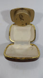 Vintage Europa Germany 2 Jewels Brown Cased Travel Pocket Wind-Up Alarm Clock - Working