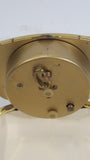 Vintage Europa Germany 2 Jewels Brown Cased Travel Pocket Wind-Up Alarm Clock - Working
