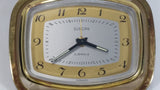 Vintage Europa Germany 2 Jewels Brown Cased Travel Pocket Wind-Up Alarm Clock - Working