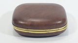 Vintage Europa Germany 2 Jewels Brown Cased Travel Pocket Wind-Up Alarm Clock - Working
