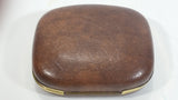 Vintage Europa Germany 2 Jewels Brown Cased Travel Pocket Wind-Up Alarm Clock - Working