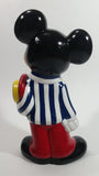 Vintage 1989 Walt Disney Mickey Mouse Cartoon Character 9 1/2" Tall Hand Painted Ceramic Ornament Signed and Dated