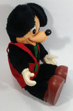 Vintage 1981 Disney Applause Mickey Mouse Christmas Themed Cartoon Character Rubber and Plush Stuffed Animal
