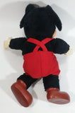 Vintage 1981 Disney Applause Mickey Mouse Christmas Themed Cartoon Character Rubber and Plush Stuffed Animal