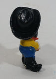 Vintage United Features Peanuts Snoopy Musician Playing a Violin PVC Toy Figure Made in Hong Kong