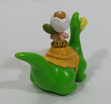1991 Denny's Restaurants Hanna Barbera The Flintstones Bamm Bamm Riding Green Dinosaur Pullback Friction Motorized Toy Car Vehicle TV Show Cartoon Collectible