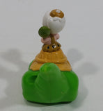 1991 Denny's Restaurants Hanna Barbera The Flintstones Bamm Bamm Riding Green Dinosaur Pullback Friction Motorized Toy Car Vehicle TV Show Cartoon Collectible