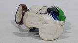Vintage United Features Peanuts Snoopy Detective Sleuth Holding A Magnifying Glass PVC Toy Figure Made in Hong Kong