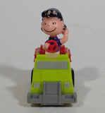 Vintage 1989 Peanuts Gang Pop Mobiles United Features Syndicate Lucy Van Pelt Green Plastic Toy Car Vehicle McDonald's Happy Meals