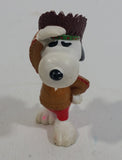 Vintage United Features Peanuts Snoopy Native Indian Aboriginal PVC Toy Figure Made in Hong Kong