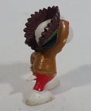 Vintage United Features Peanuts Snoopy Native Indian Aboriginal PVC Toy Figure Made in Hong Kong