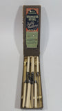 Antique Vintage T.R. Humphreys Graham & Co Set of 6 Stainless Steel Faux Bone Handle Desert Knives In The Original Box