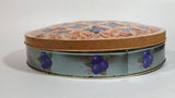 Collectible Large 10 1/2" Lattice Blueberry Pie Tin Metal Container