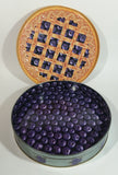Collectible Large 10 1/2" Lattice Blueberry Pie Tin Metal Container