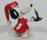 Vintage United Features Peanuts Snoopy Sleep Walking With a Candle PVC Toy Figure Made in Hong Kong