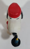 Vintage United Features Peanuts Snoopy Sleep Walking With a Candle PVC Toy Figure Made in Hong Kong