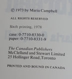 'Halfbreed' Paper Back Book by Maria Campbell - McClelland and Stewart - Treasure Valley Antiques & Collectibles
